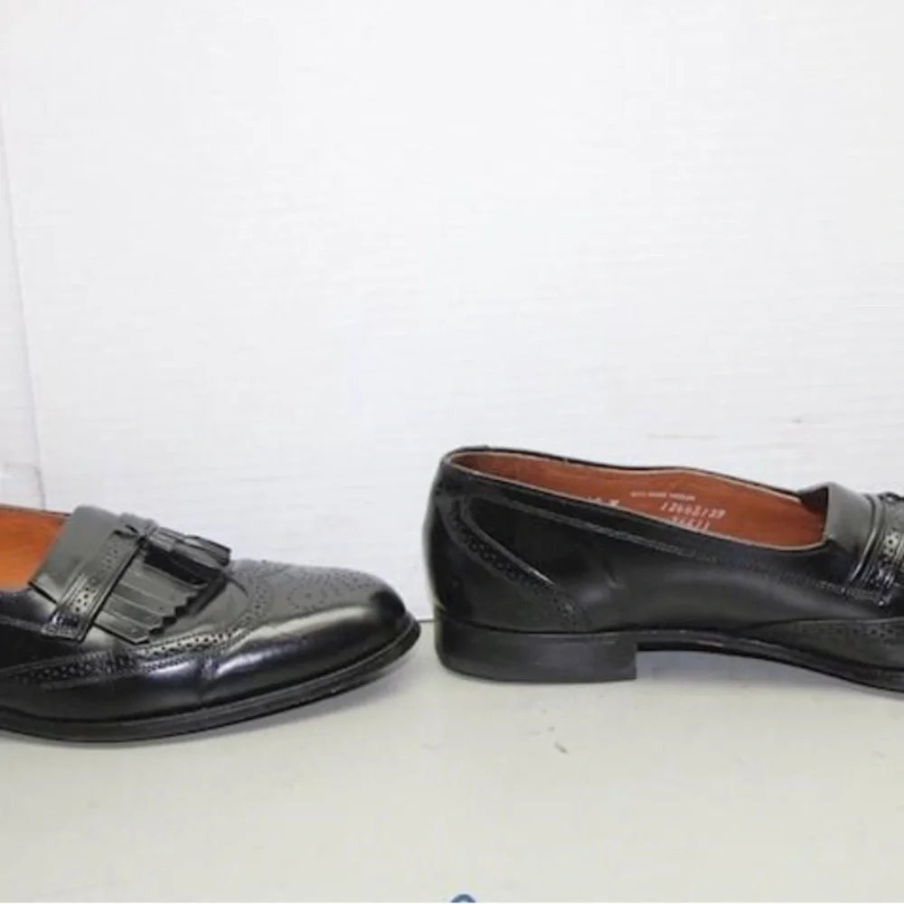 Men’s Bostonian Classic Black tassel leather loafers size 10M - Picture 5 of 8
